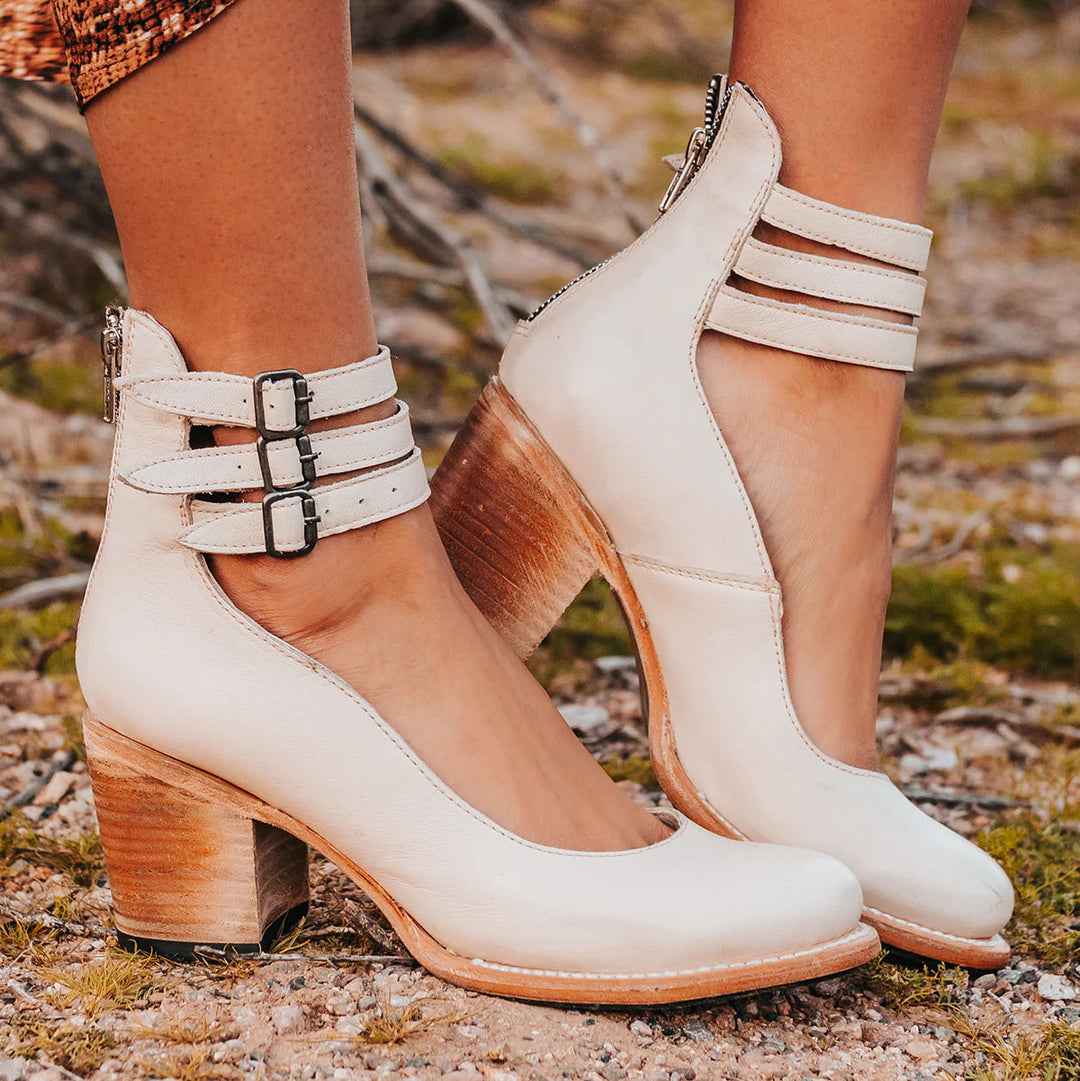 RINA | Strapped Block Heel Shoes