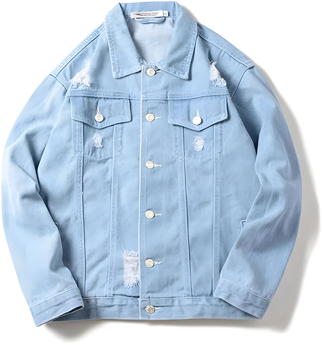 Spring Men's Distressed Denim Jacket