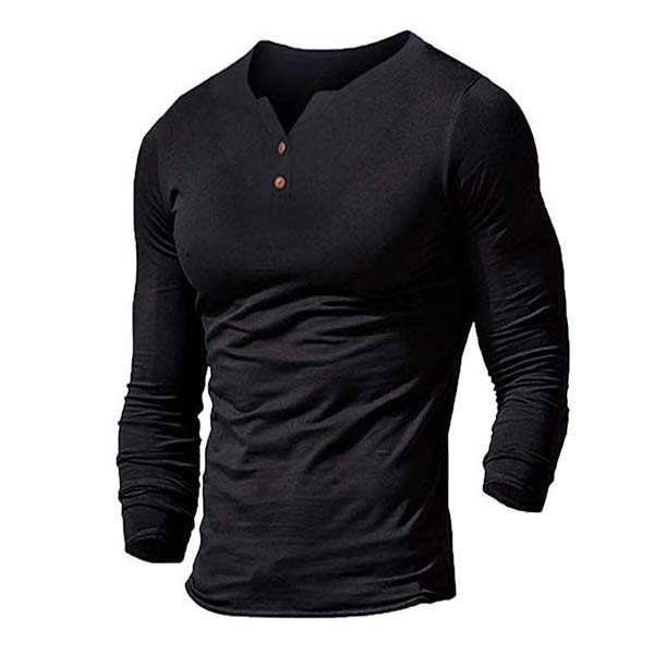 Men's solid color long sleeve T-shirt 94029701W