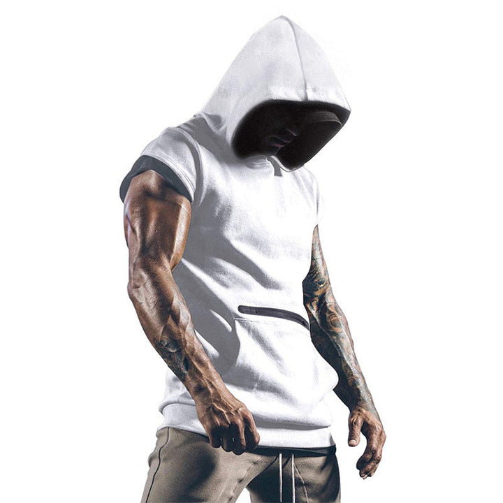 Men's Classic Casual Slim Fit Hooded Short Sleeve T-Shirt 99257498K