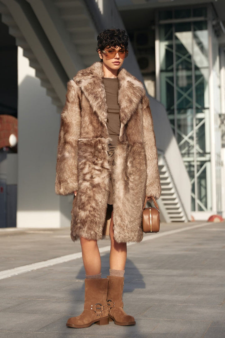 Sofia Long Faux Fur Coat for an Elegant Winter