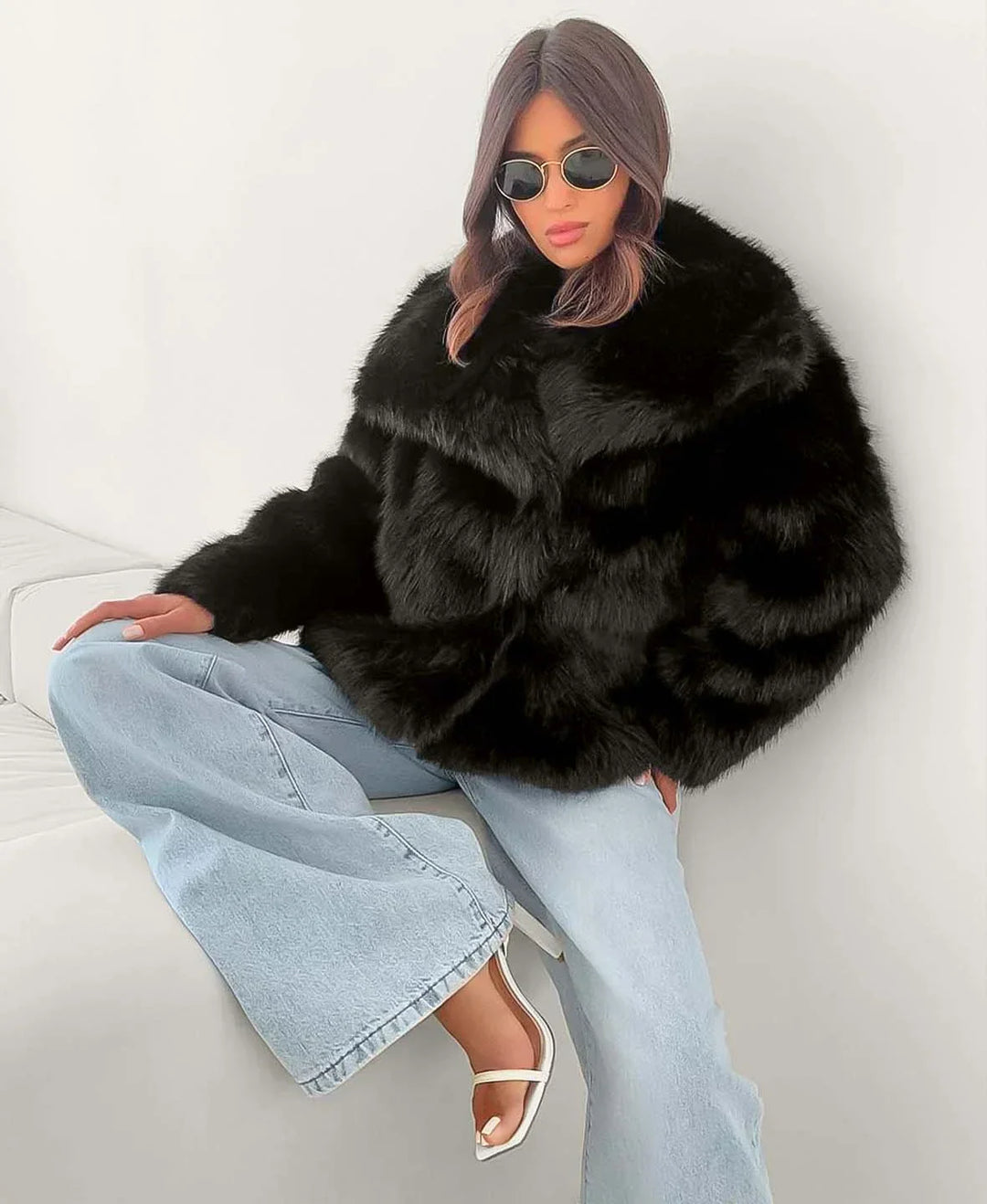 Sophia Luxe Faux Fur Coat