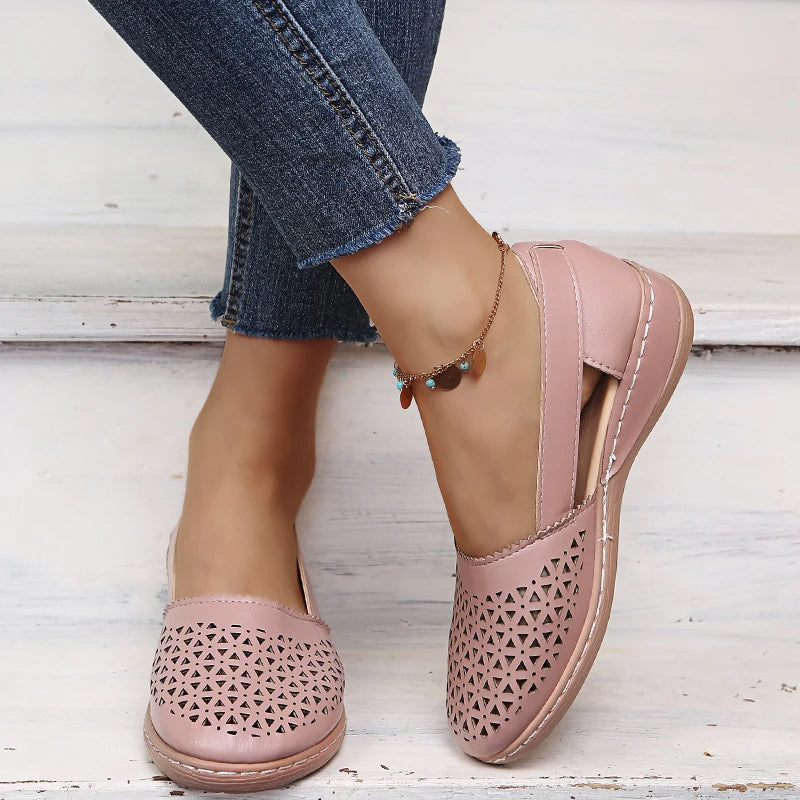 GRACIE | Perforated Slip-On Flats