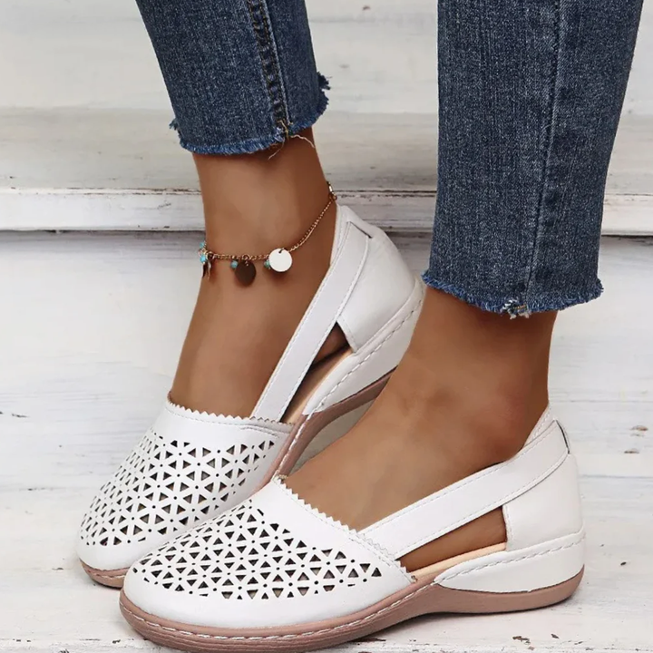 GRACIE | Perforated Slip-On Flats