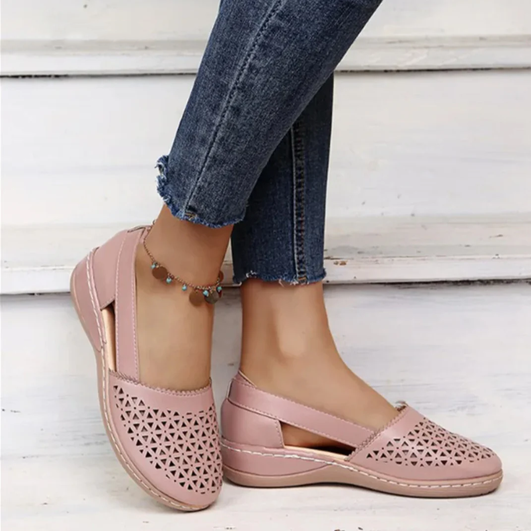 GRACIE | Perforated Slip-On Flats