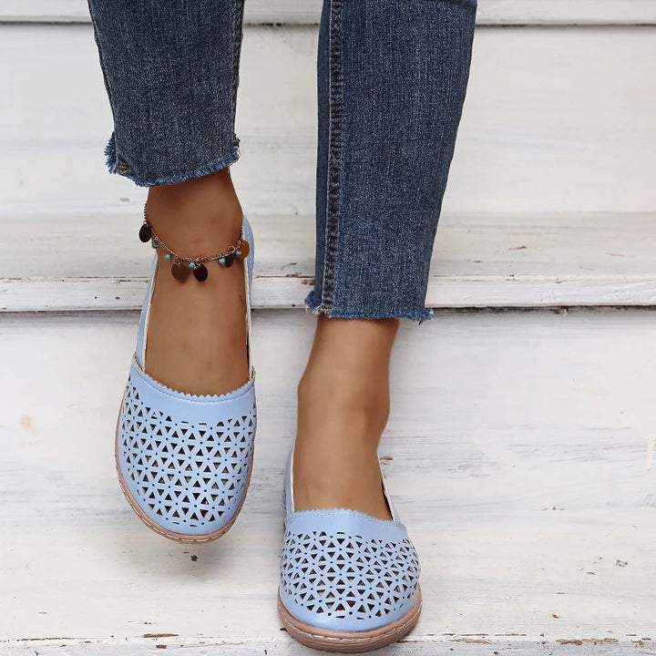 GRACIE | Perforated Slip-On Flats