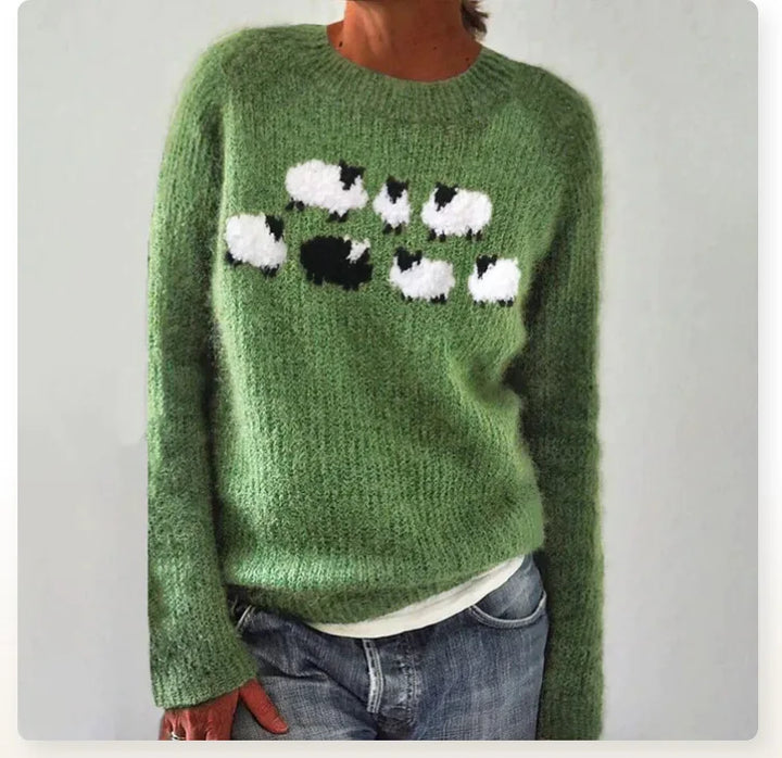 AMÉLIE - Cozy Knit Retro Sweater