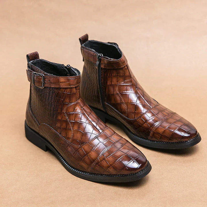 Byrne™ | Leather Boots with Buckle