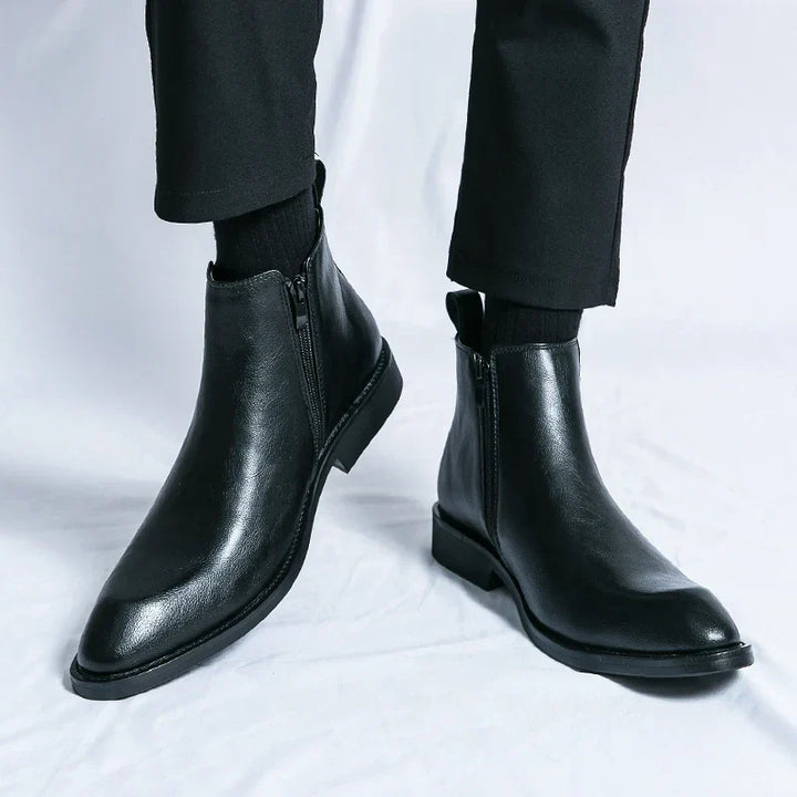 Joseph™ | Leather Chelsea Boots with Zipper Closure