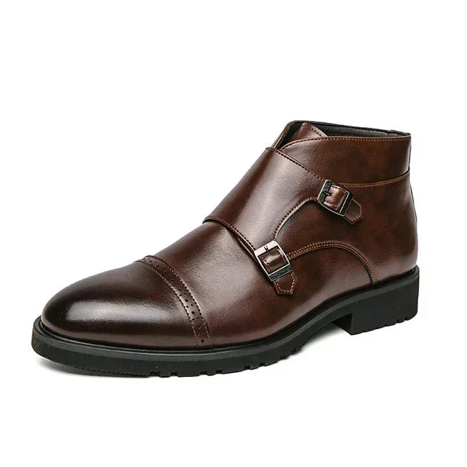 Honorius™ | Double Monk Leather Boots with Straps