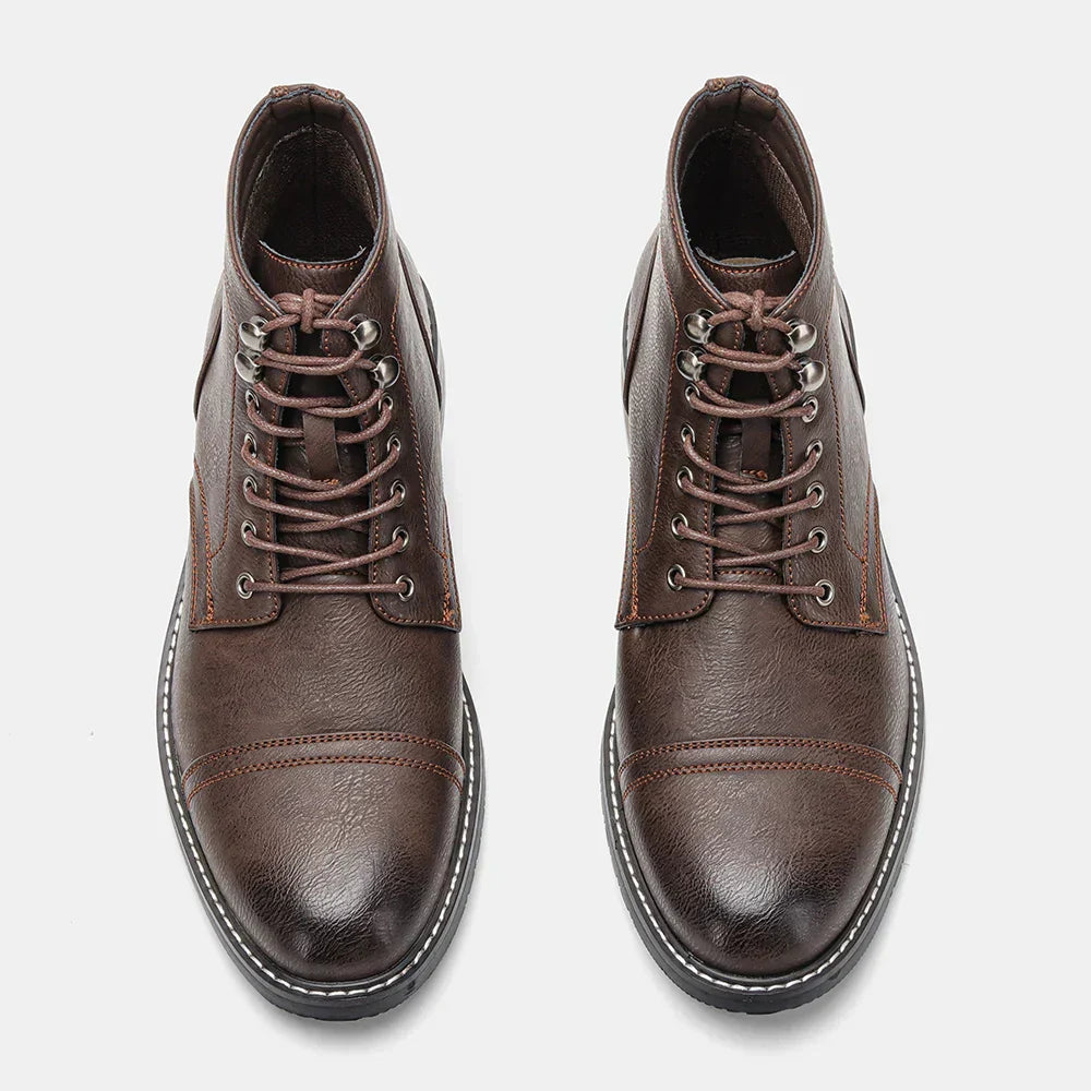 Hale™ | Vintage Derby Boots with Round Toe