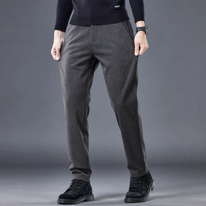 SLIM FIT WOOL PANTS