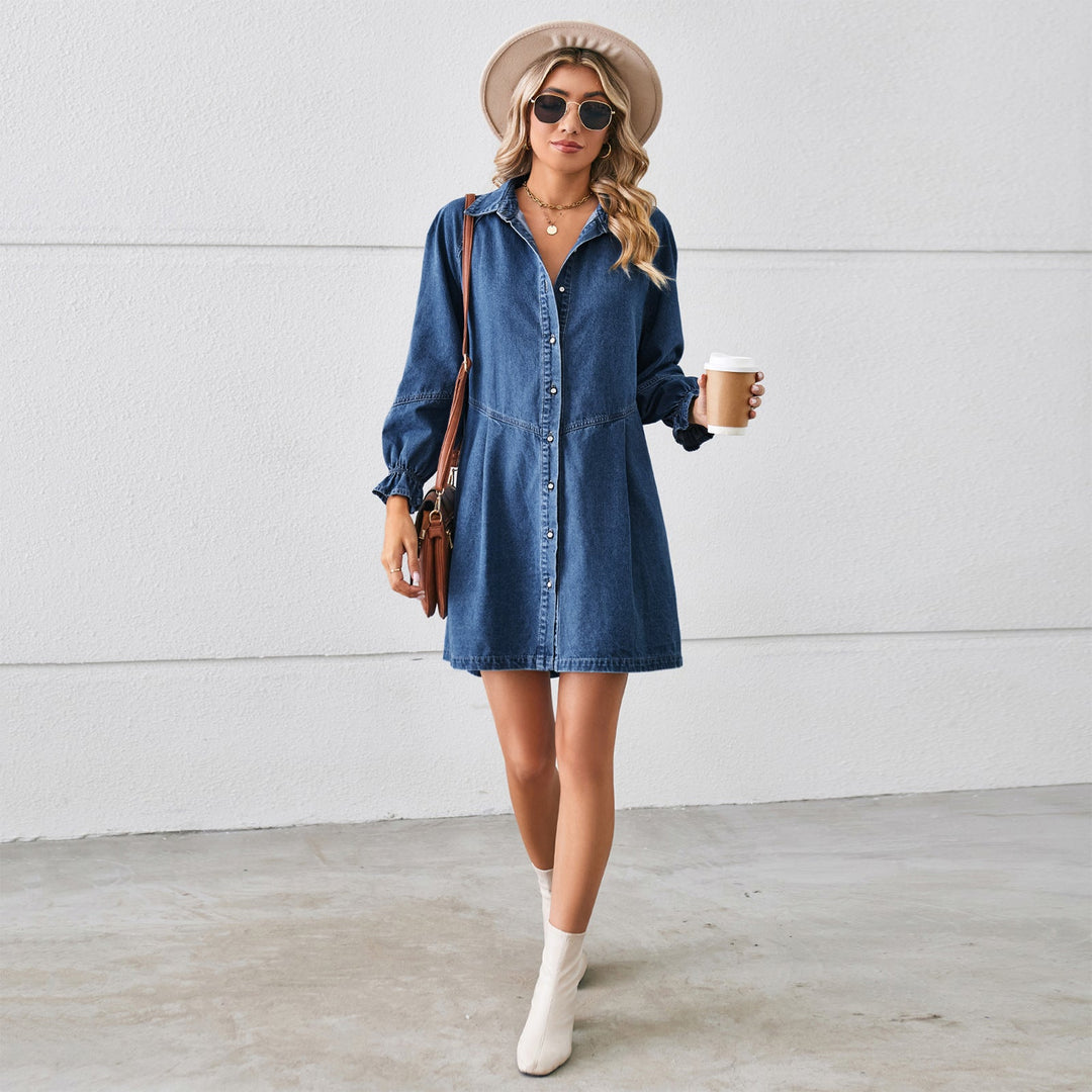 Denim Dream Puff Sleeve Dress