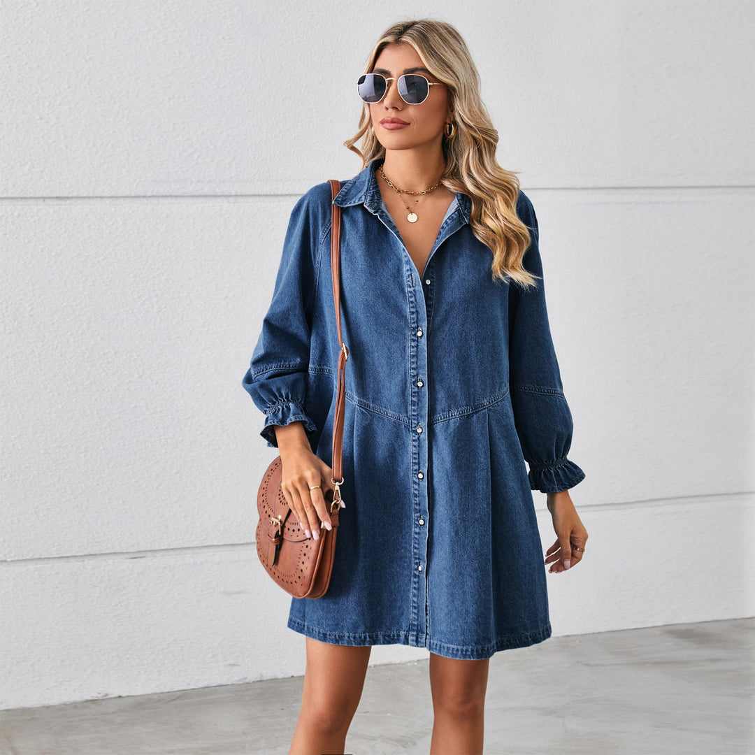 Denim Dream Puff Sleeve Dress