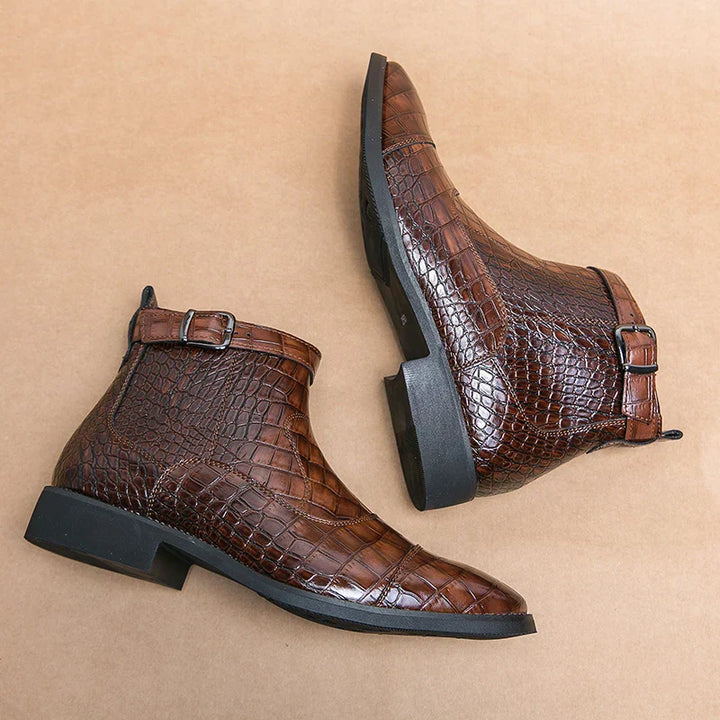 Byrne™ | Leather Boots with Buckle