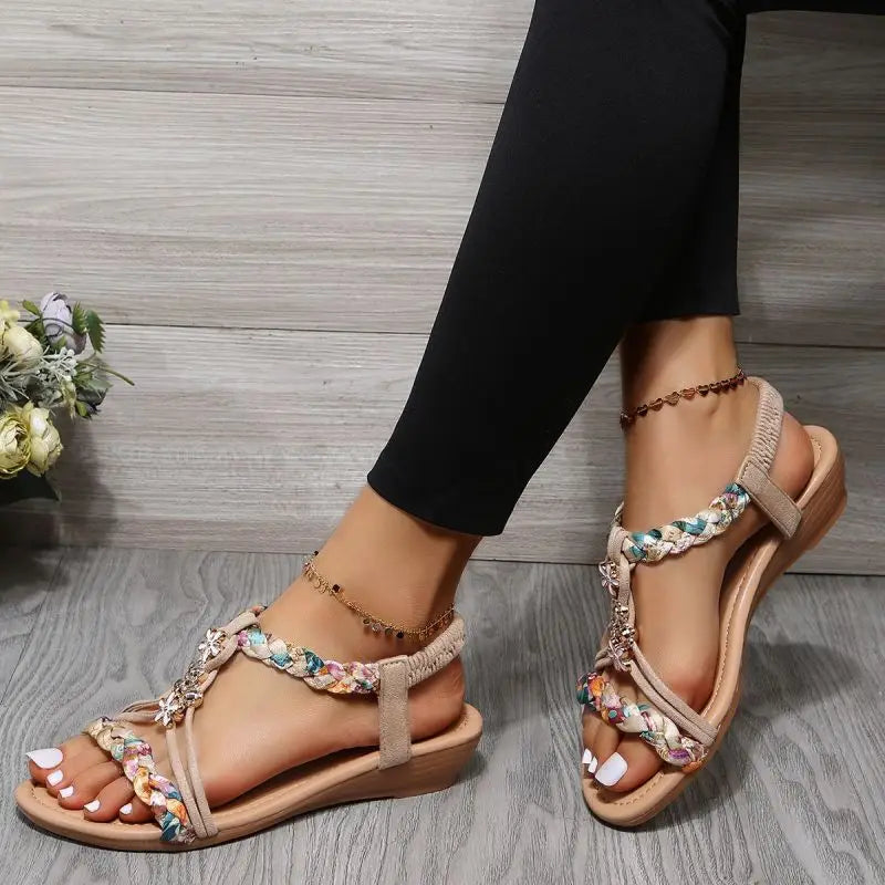 KHATE | Braided Flat Sandals