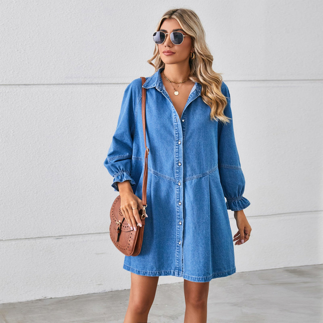 Denim Dream Puff Sleeve Dress