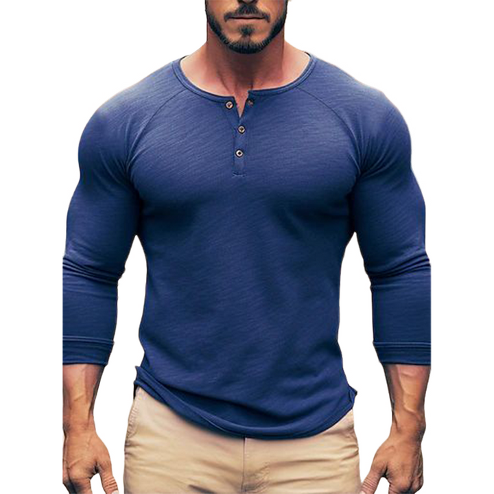 Men's Classic Casual Slim Fit Bamboo Cotton Long Sleeve T-Shirt 93905781K