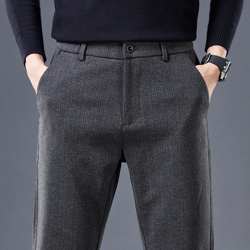 SLIM FIT WOOL PANTS