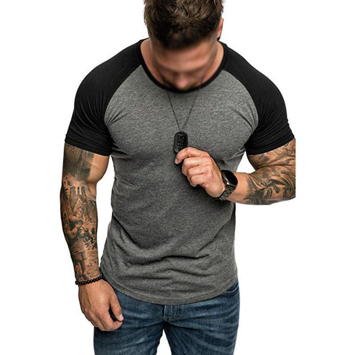 Men's Casual Color Contrasting Raglan Sleeve T-Shirt 94645084M