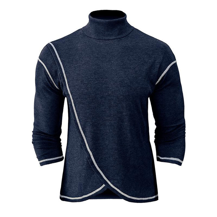 Men's Turtleneck Long Sleeve Pullover T-shirt 51665481X