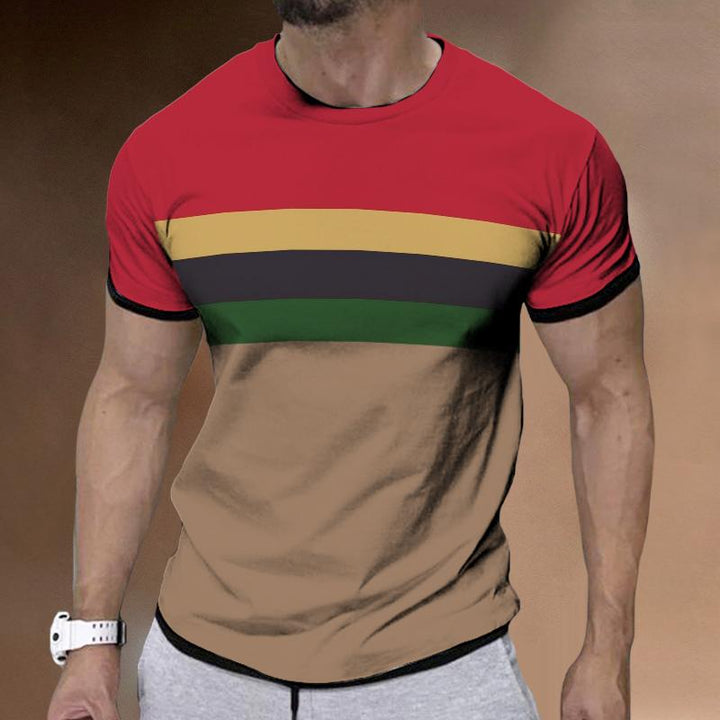 Men's Retro Simple Short Sleeve Round Neck T-Shirt 54874346TO