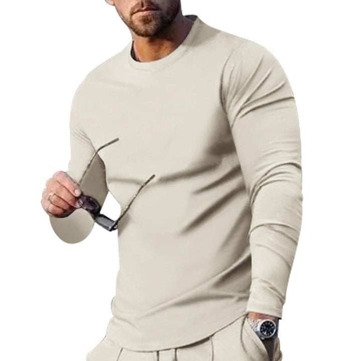 Men's Loose Fit Solid Long Sleeve T-shirt 12886243Z