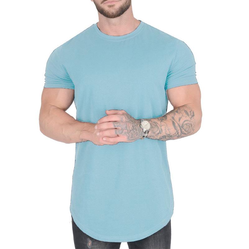 Men's Solid Color Loose Round Neck Short Sleeve T-Shirt 45316034X