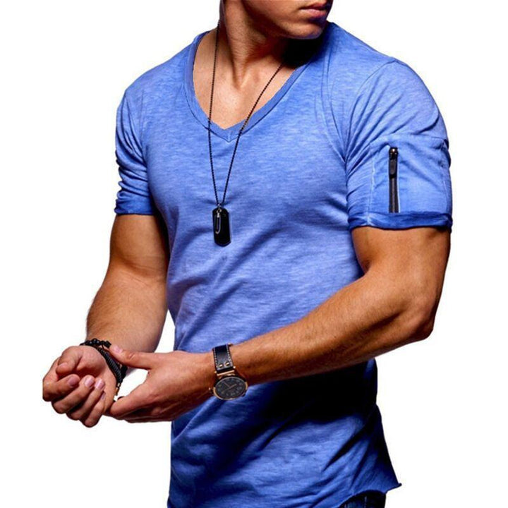 Men's Cotton V-neck Bottoming Shirt 27191547X