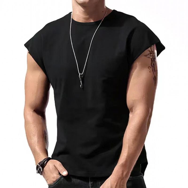 Men's Solid Loose Sleeveless  Sports T-shirt 64307072Z