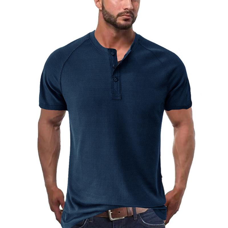 Men's Tough Guy Short Sleeve Henley T-Shirt 46765611X