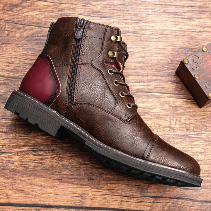 MEN'S PATCHWORK ANKLE BOOTS 27607163W