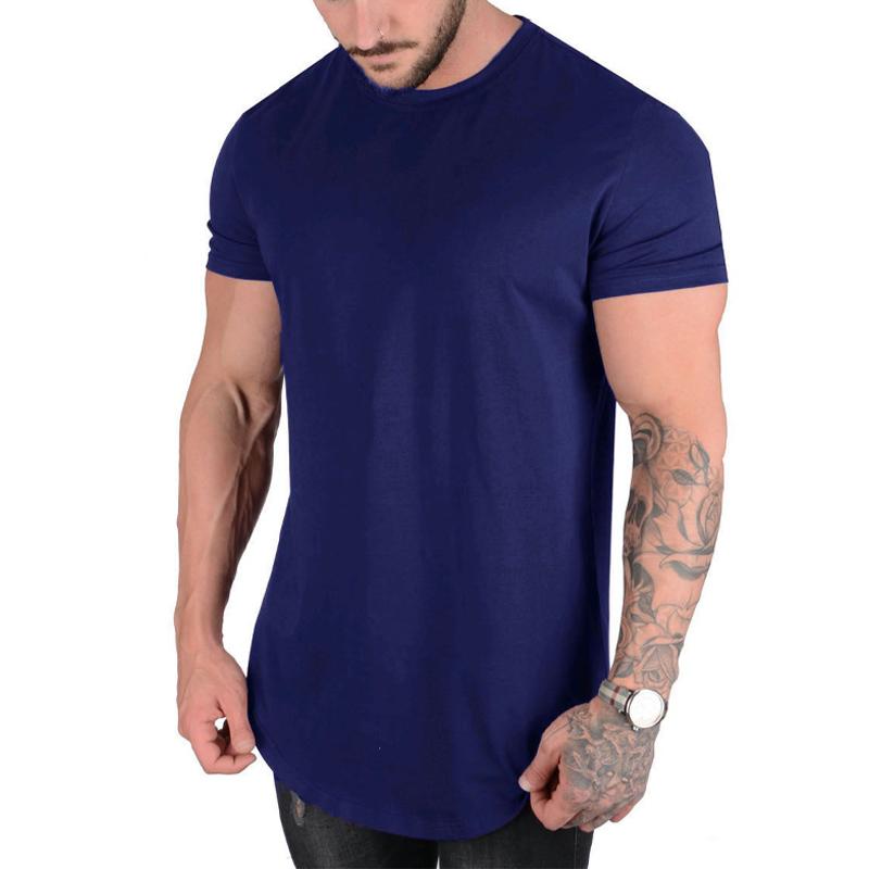 Men's Solid Color Loose Round Neck Short Sleeve T-Shirt 45316034X