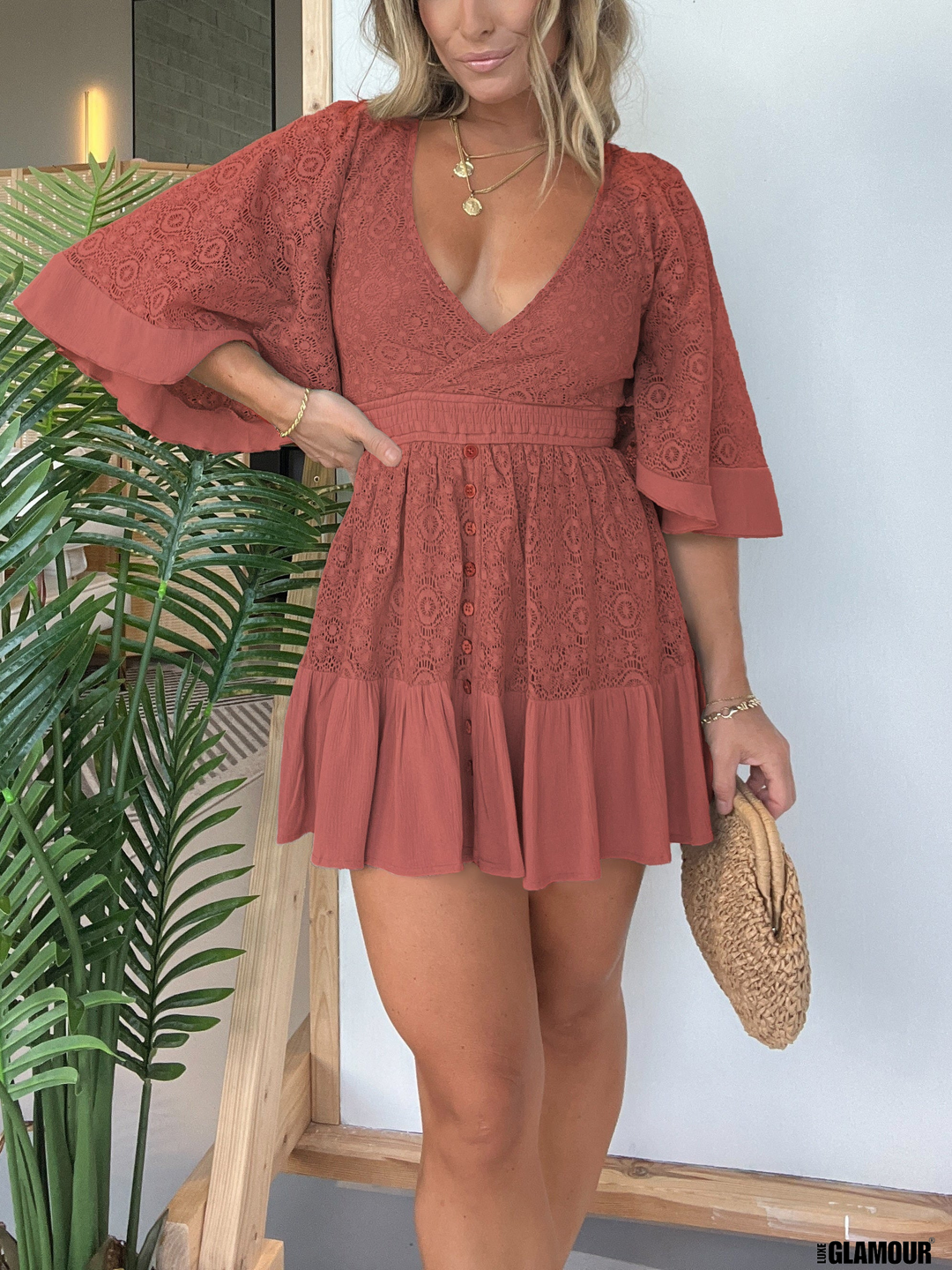 Enchanted Lace Romper Dress