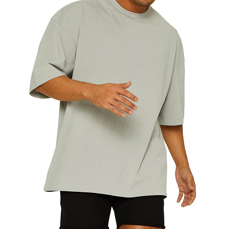 Men's Solid Color Loose Sports Fitness T-shirt 27367532Z