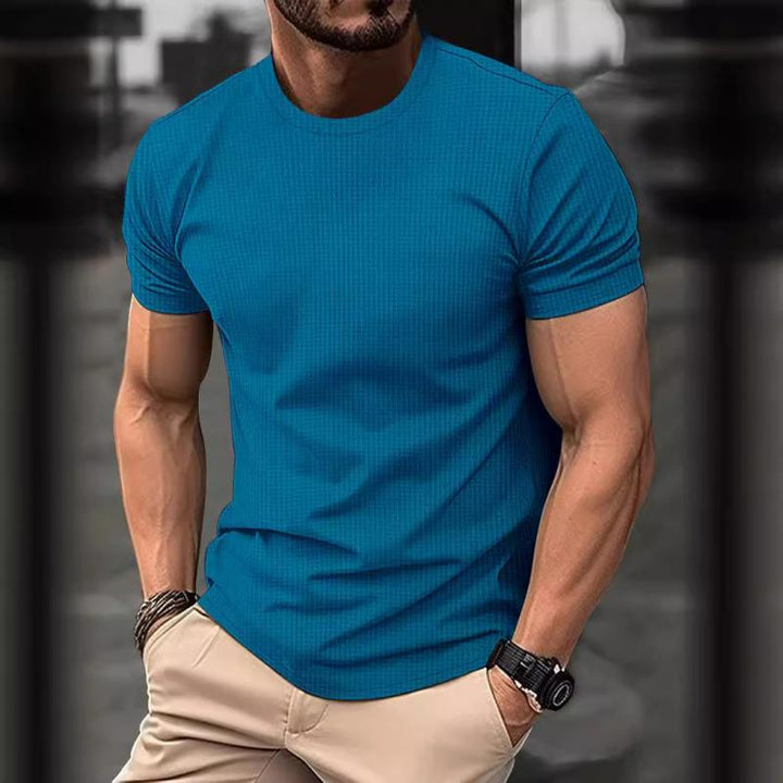 Men's Casual Round Neck Breathable Ice Silk Short-Sleeved T-Shirt 60616570M