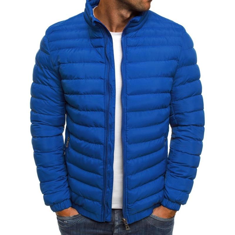 Men's Casual Stand Collar Long Sleeve Padded Jacket 96439922M