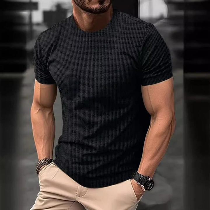 Men's Casual Round Neck Breathable Ice Silk Short-Sleeved T-Shirt 60616570M