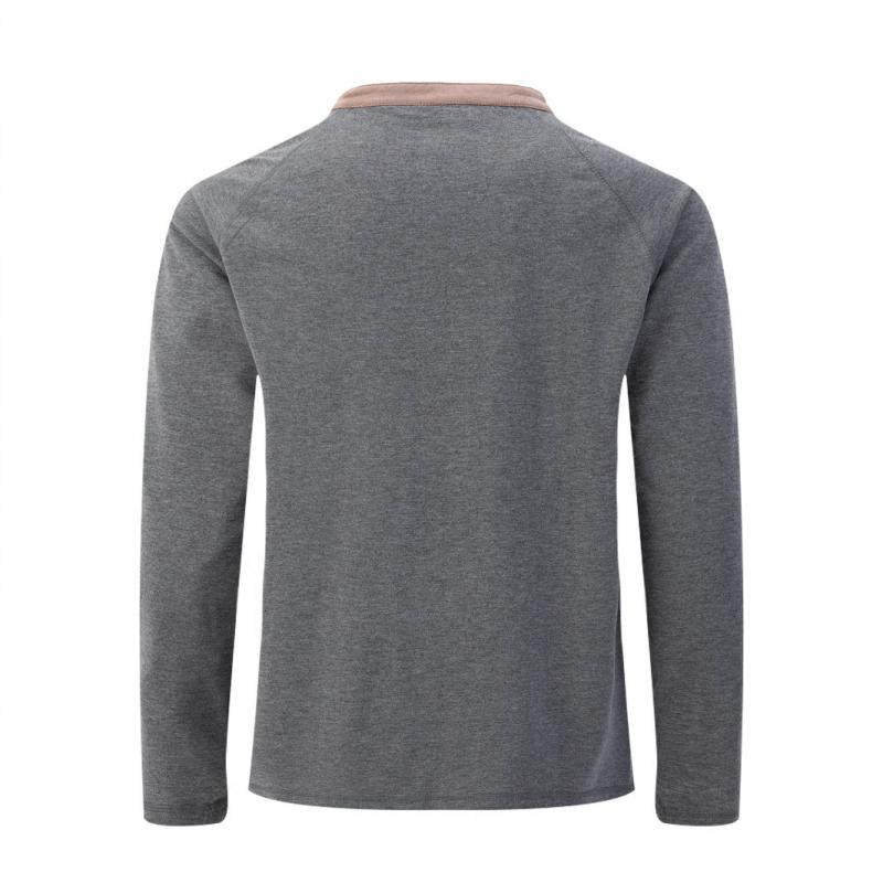 Men's Casual Colorblock Round Neck Raglan Long Sleeve T-Shirt 92199653Y