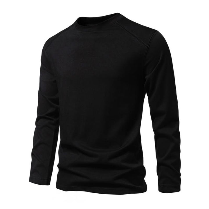 Men's Casual Cotton Breathable Round Neck Slim Long Sleeve T-shirt 39533085M