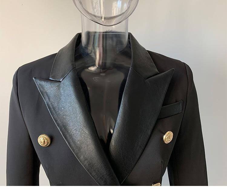 The Martini Faux Leather Blazer