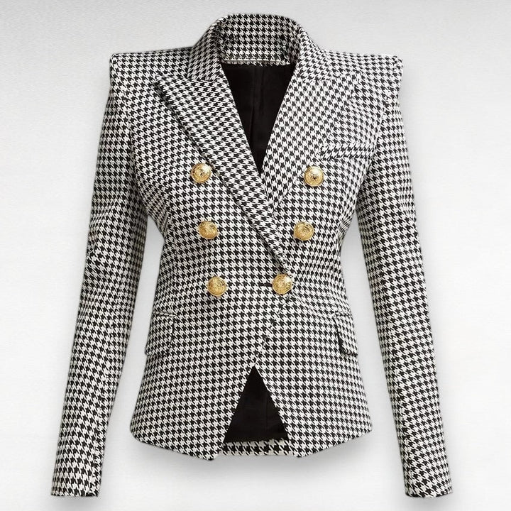 The Pauline Slim Fit Houndstooth Blazer