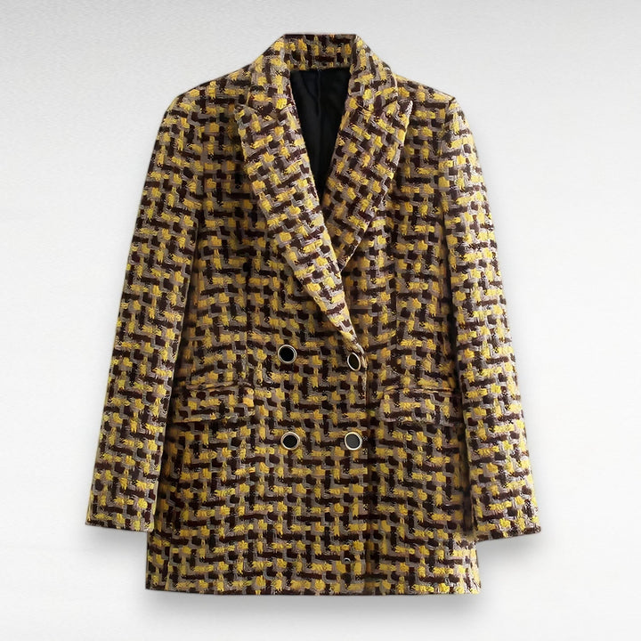 The Logan Houndstooth Long Sleeve Blazer