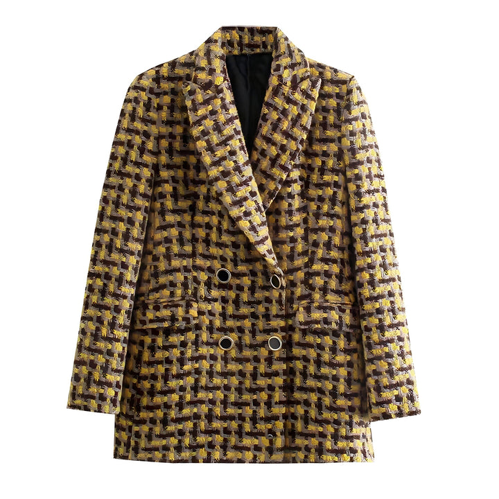 The Logan Houndstooth Long Sleeve Blazer